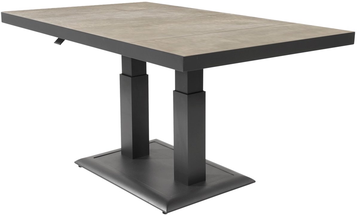 Lesli Living - Tuintafel Murcia - Grijs - 140x85x50?72cm