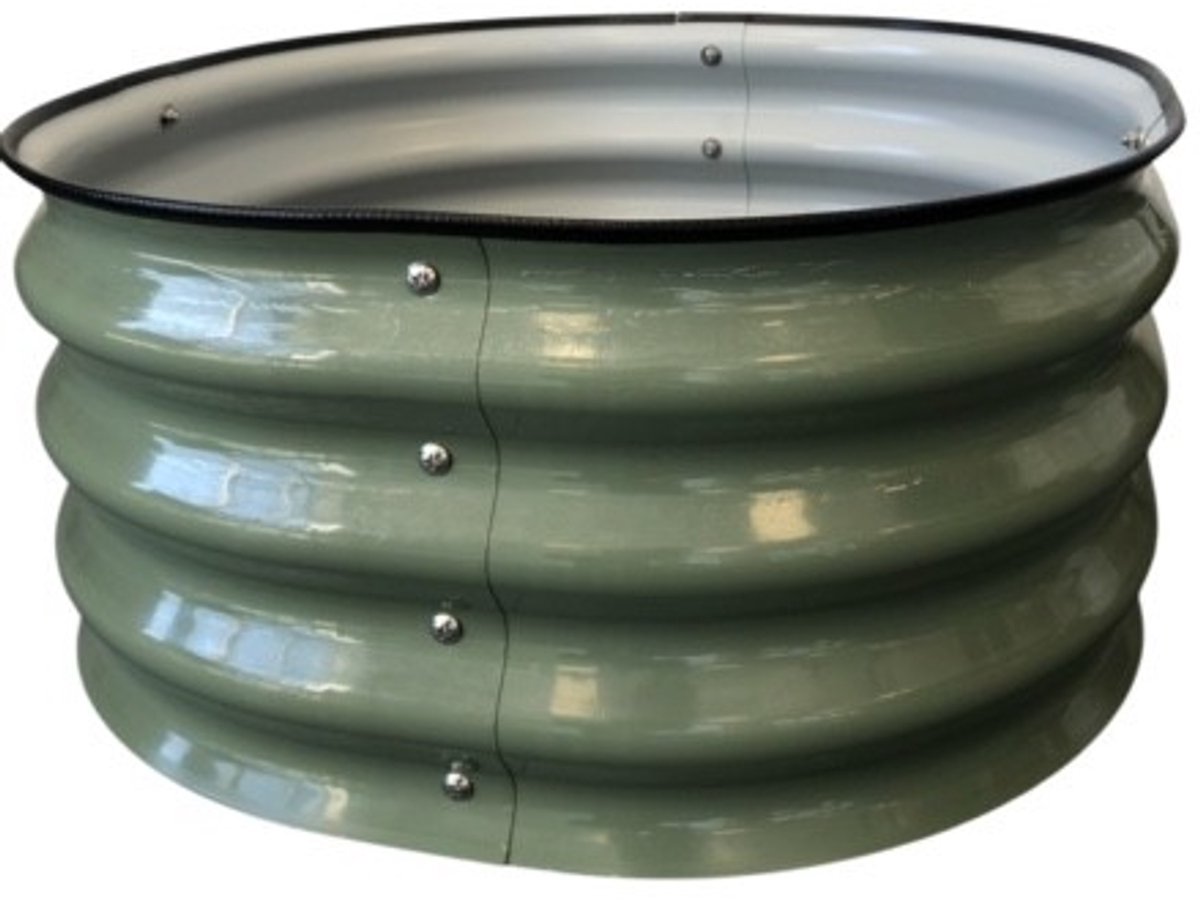 Dutchlander Metalen verhoogde kweekbak 60 cm x 28 cm olijfgroen