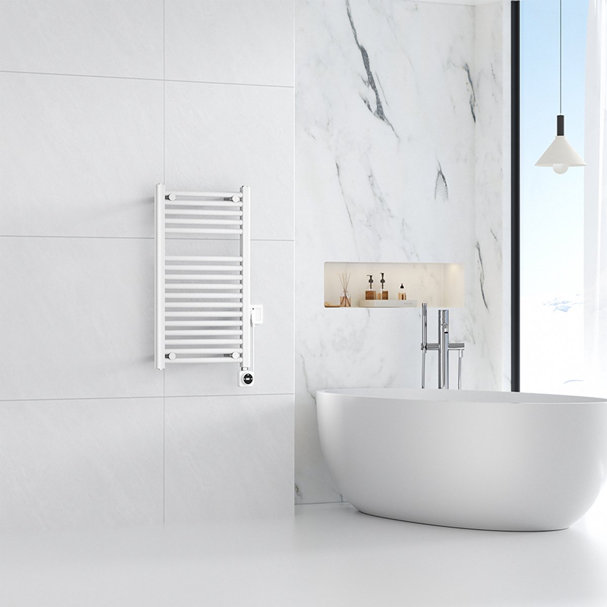 Wiesbaden Elara Elektrische Radiator Smart WiFi 76,6 x 45 cm - Glans Wit