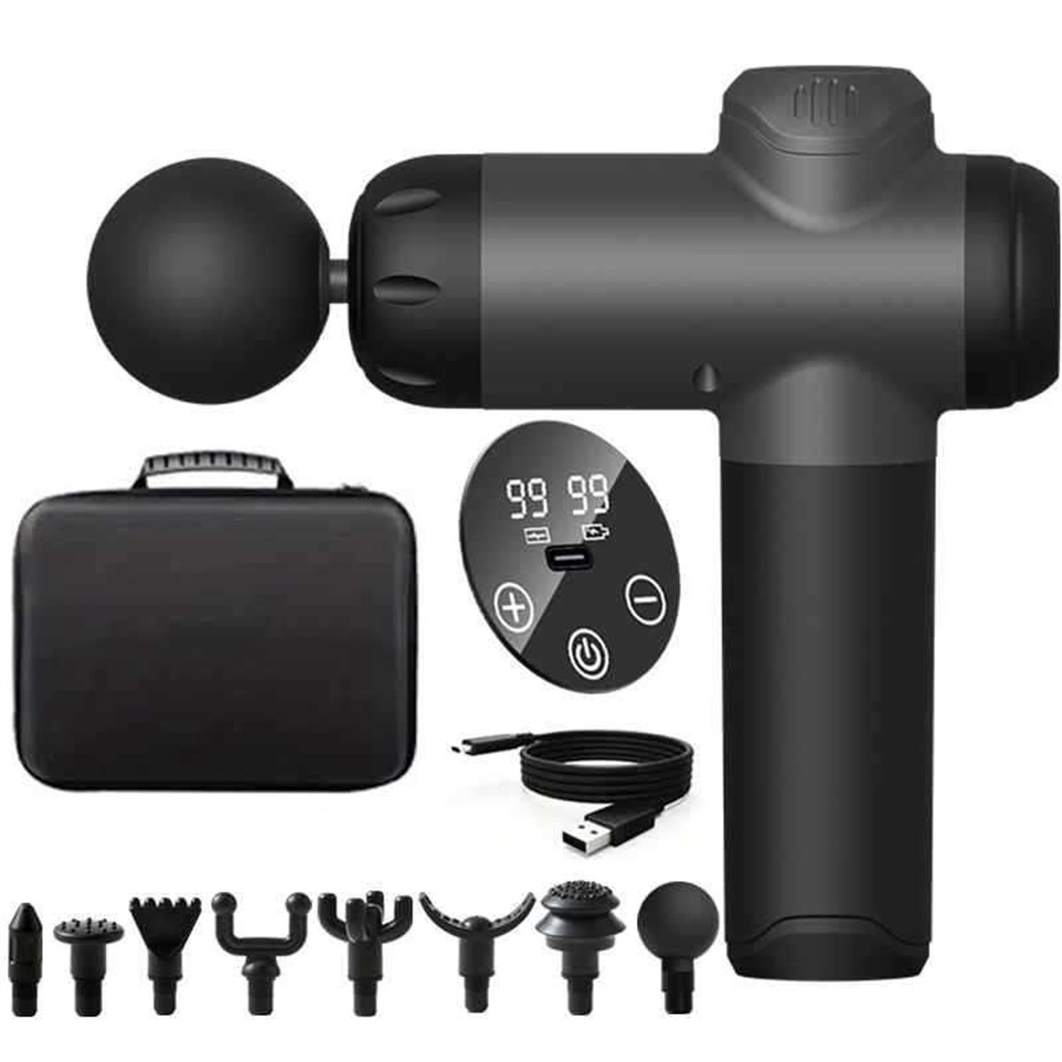 carmdering - Massage Gun -Massagepistool - LCD Electric Touch Massage gun - Massage apparaat - Sport Massage -Spierherstel & Spierontspanning - Stress Verminderend - Stil en Sterk - Lange Batterij - Massage Gun