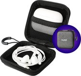 Buddi Sorted Organizer Hoesje voor Oordopjes - Compact Opbergdoosje - Tasje - Met Ritssluiting en Haakje - Hard Case - Geschikt voor o.a kabels en AirPods - 8 x 8 x 3 cm - Zwart