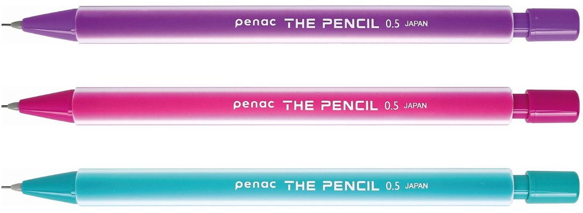 Penac The Pencil - Vulpotlood - Mechanical Pencil - 0.5 mm - 3 pack