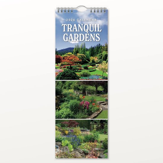 Calendrier Slimline Tranquil Gardens 2026