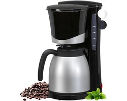 REN® Koffiezetapparaat met Thermoskan - Koffiezetapparaat voor 10 Kopjes - Anti Drup - 1L - RVS- Zilver -37cm x 28cmx 20cm ; 1,84kg