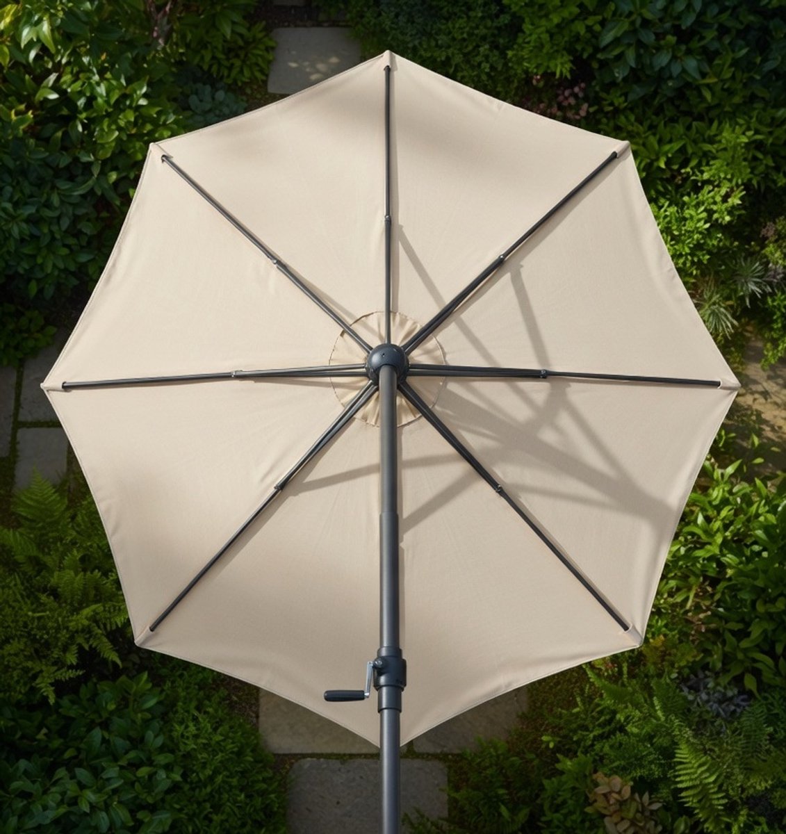 Premium Ronde Tuinparasol 270 cm Sevilla Bundel met Beschermhoes – UV 50+ Waterafstotend, Stalen Frame, Incl. Luxe Parasolhoes voor Tot 300 cm Ø – Medahomestore