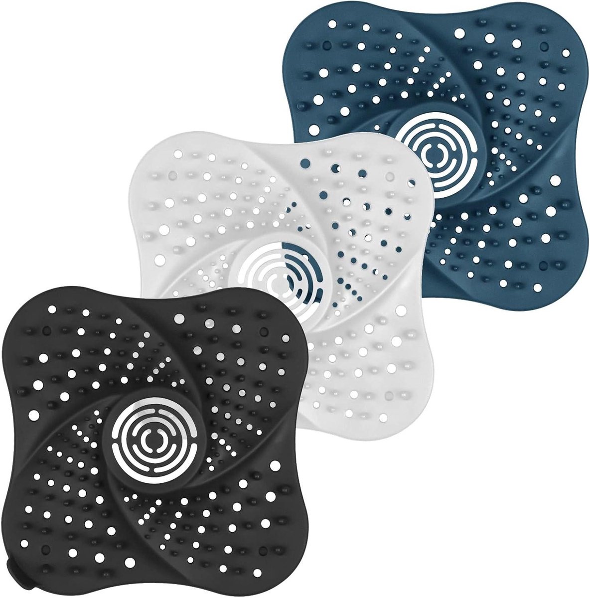 Siliconen afvoer haarstopper - Douche afvoer cover - Afvoeren schoonhouden - Antislip en flexibel - 13 cm x 13 cm