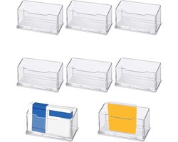 Transparante Houder voor Visitekaartjes - Set van 8 - Organiser voor Kantoor, Bedrijf en Evenementen