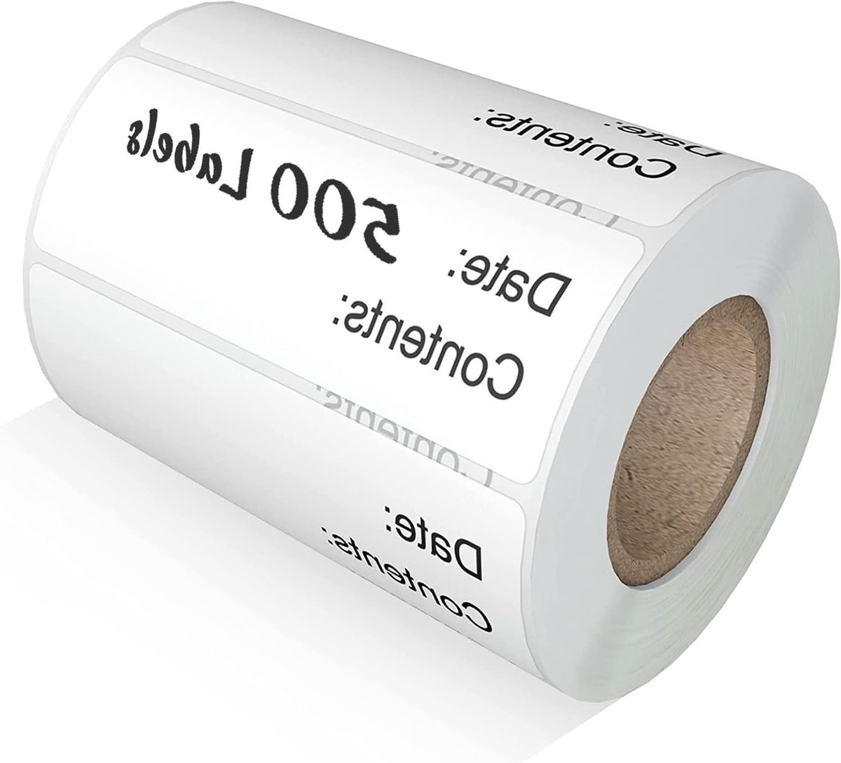 Voedseletiketten - Diepvriezerlabels Flesetiketten - Voedsel Opslag Organiseren - Geen Residue - 1 x 3 Inch 500 Stuks - Wit