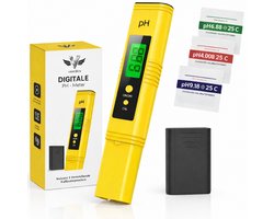 Vestifex® Digitale PH Meter - Incl. Kalibratie Poeder - 2 in 1 Tester - Watertester & Temperatuurmeter - PH Strips Drinkwater - Aquarium, Zwembad & Grond Onderhoud