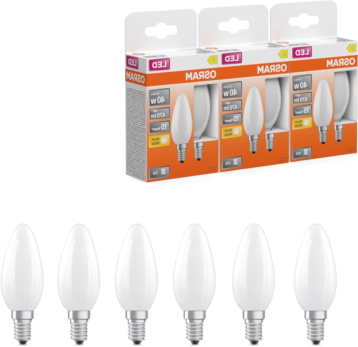 Kaarslamp LED Filament - Decoratieve Lamp - Sfeerverlichting Creëren - Matglas Anti-verbli