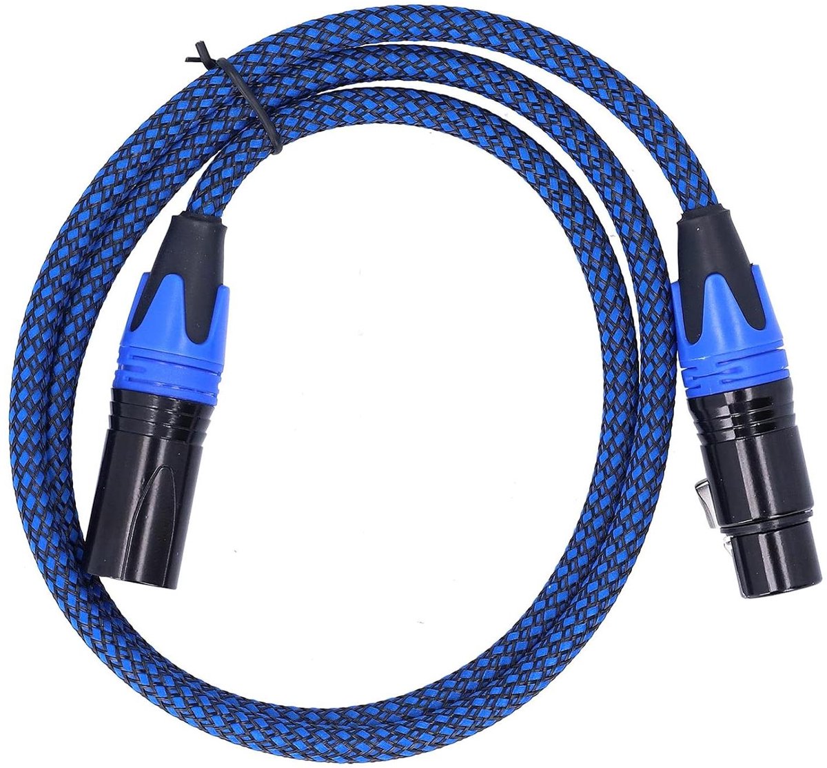 XLR Kabel - Microfoon Kabel - Live Geluid - Verliesvrije Kwaliteit - 1 meter - Blauw