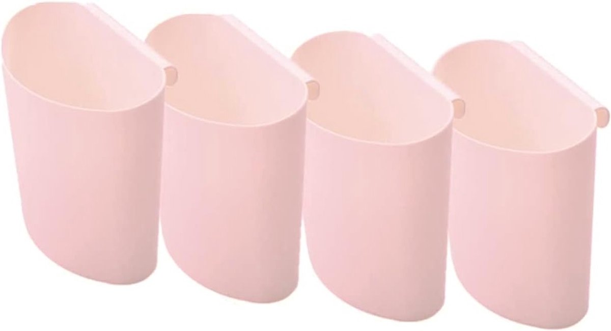 4-delige Hangende Bekerhouder, Accessoires voor Rollende Karren, Ruimtebesparende Plantenpotten en Organizers voor Keuken en Kantoor