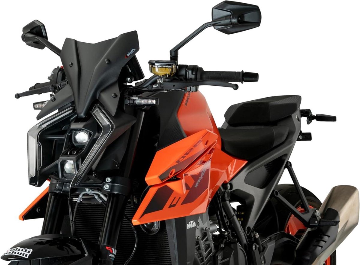 Sport Windscherm - Voorruit Motor - Motor Beschermen - Aerodynamisch Design - 285 x 285 mm - Mat Zwart