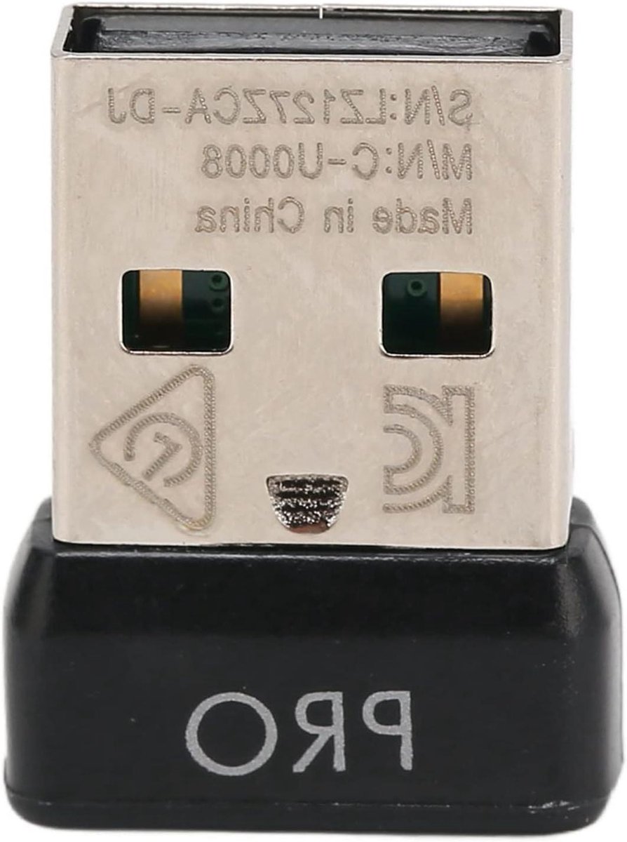 USB Ontvanger Muis - Dongle Receiver - Draadloos Werken - Plug en Play - Compact Formaat - Zwart