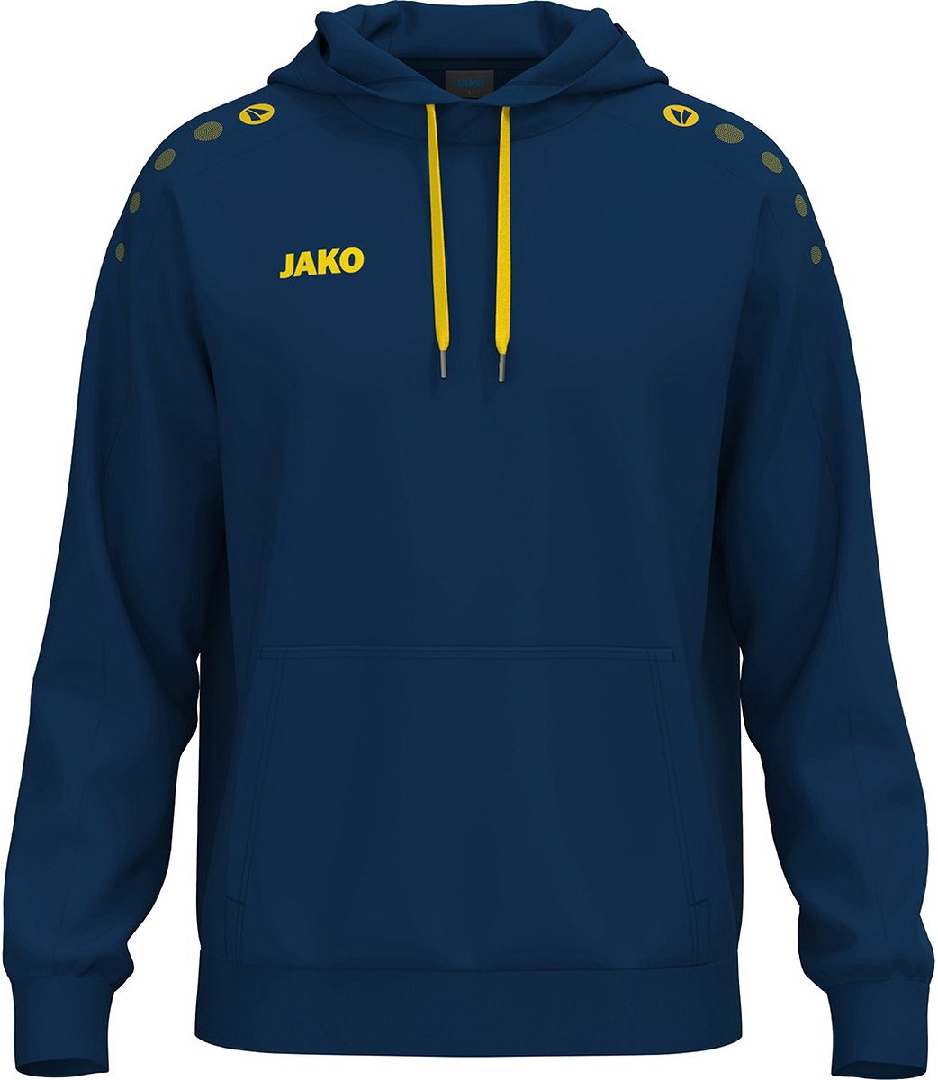 Jako One Sweater Met Kap Heren - Navy / Citroen | Maat: XXL