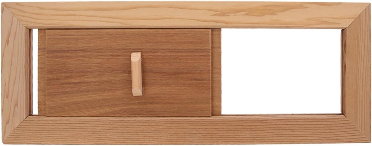 Ventilatierooster Sauna - Stoombad Rooster - Luchtcirculatie Verbeteren - Instelbare Openingen - 341 x 129 cm - Houtkleur