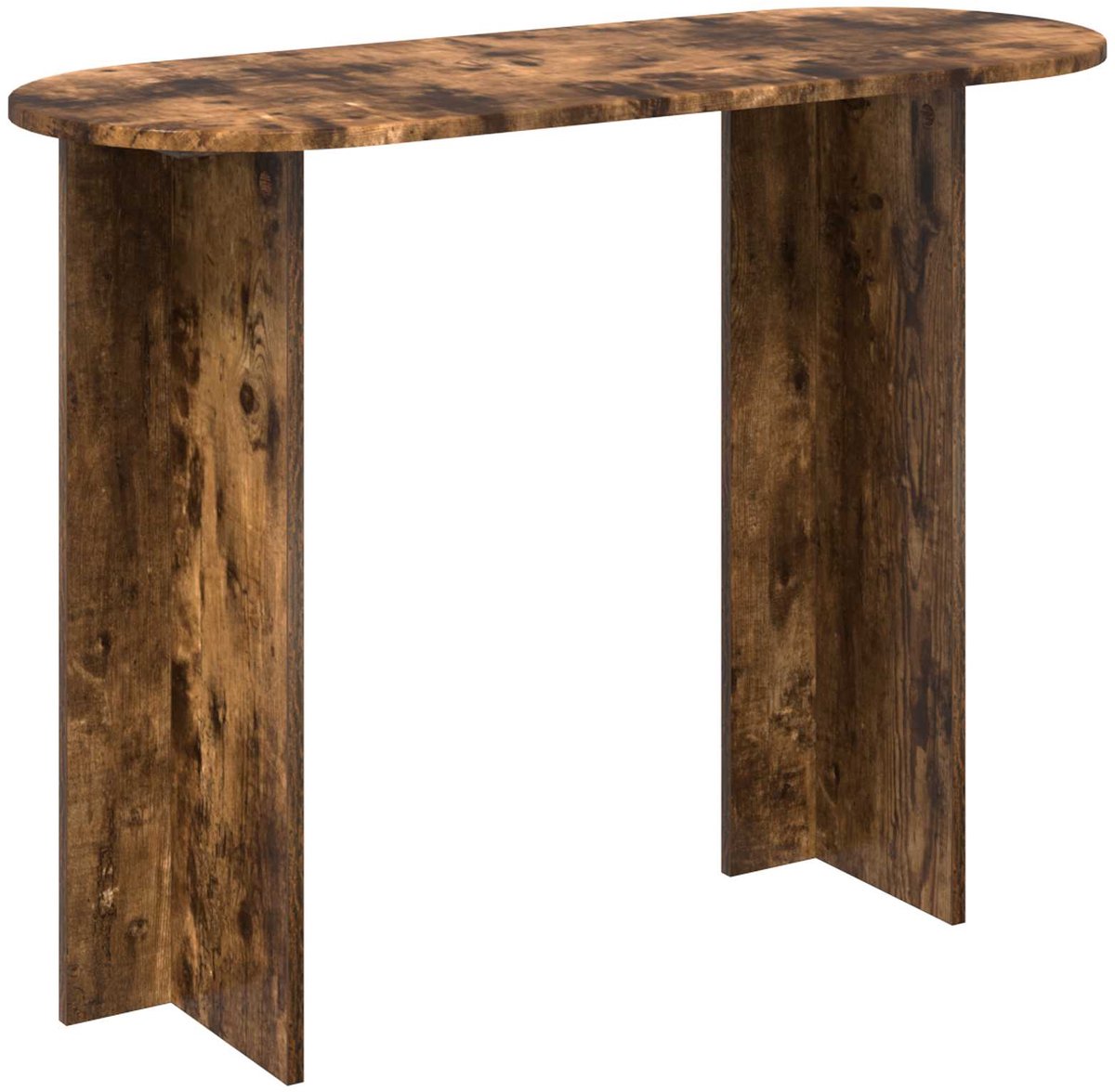 vidaXL Wandtafel - Gerookt - eiken - 100 - x - 39,5 - x - 75 - cm - Bewerkt - hout Gerookt eiken