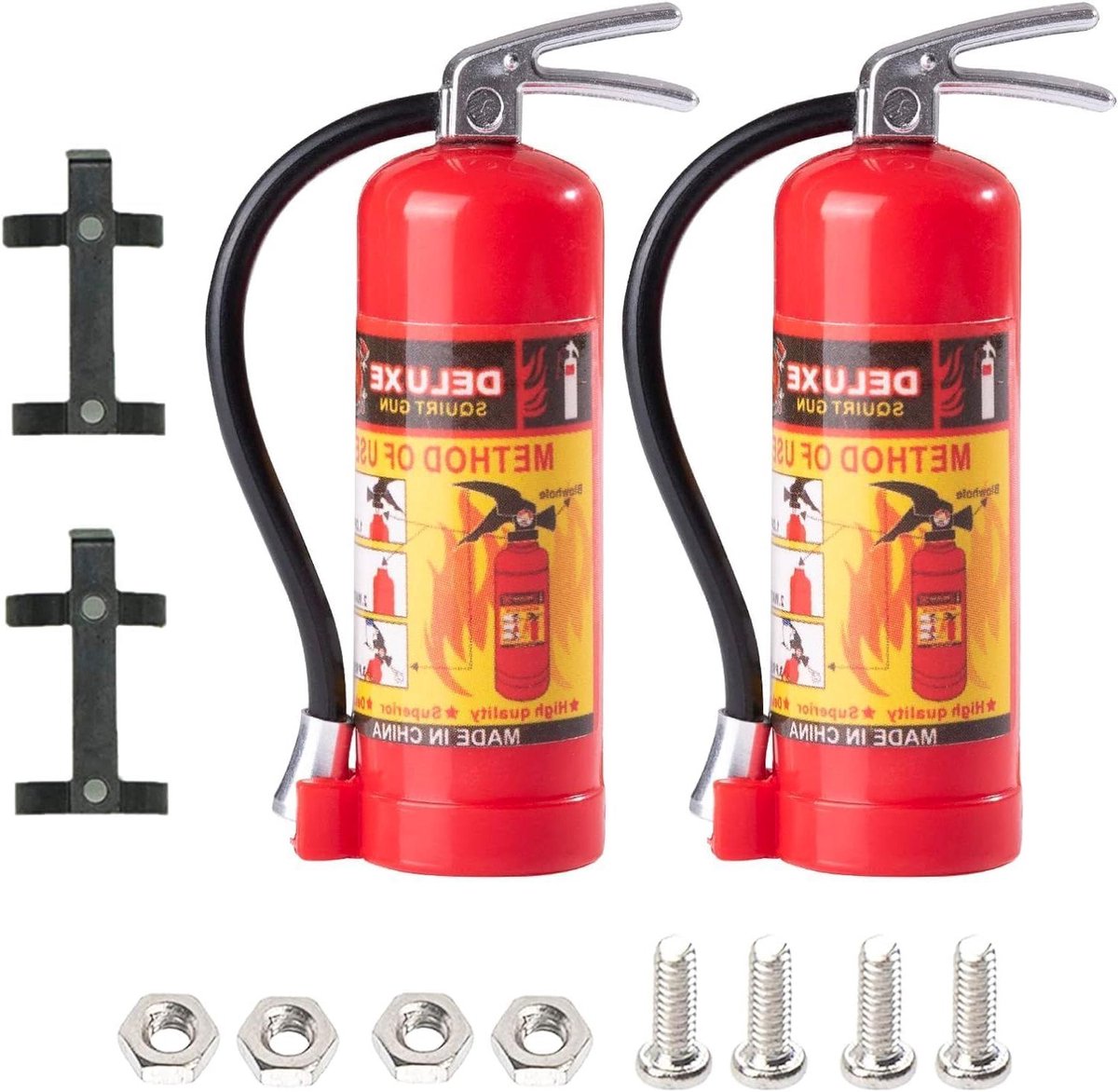 RC Auto Brandblusser - Decoratie Accessoires - RC Auto Versieren - Gesimuleerd Model - 14 x 47 mm - Rood