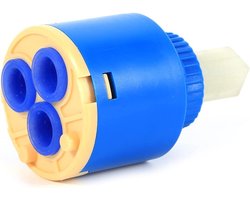 Kraan Cartridge - Keramisch Ventiel - Lekkende Kraan Repareren - Waterbesparend Ontwerp - 35mm - Blauw