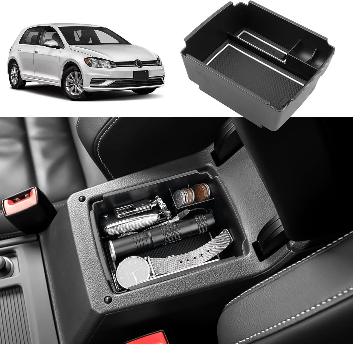 Middenconsole Opbergdoos - Opberg Organizer - Auto Netjes Houden - Specifiek voor Golf 7