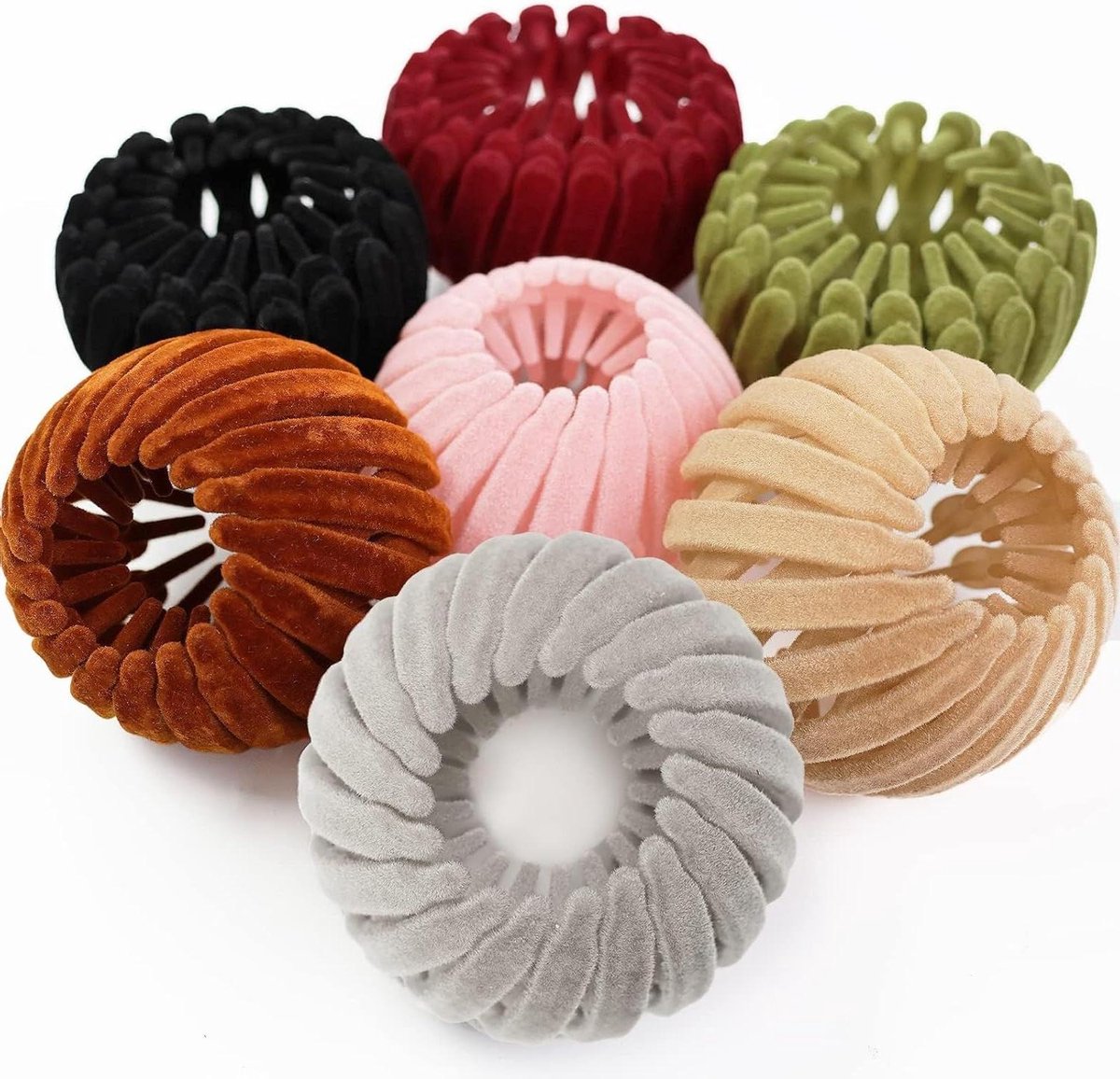 Haarclips Set - Kapsels Bun Maker - Haar Stijlen - Uitbreidbaar Ontwerp - 7 Stuks - Zwart