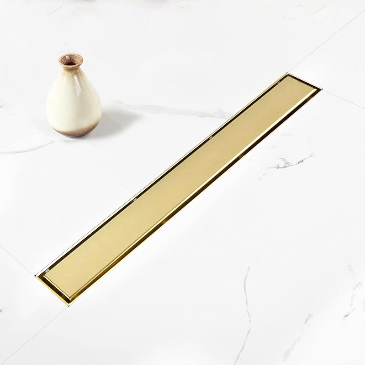 Lineaire Doucheafvoer - Gouden Douchegoot - Badkamer Droog Houden - Roestvrij Staal AISI 304 - 48 inch - Goud