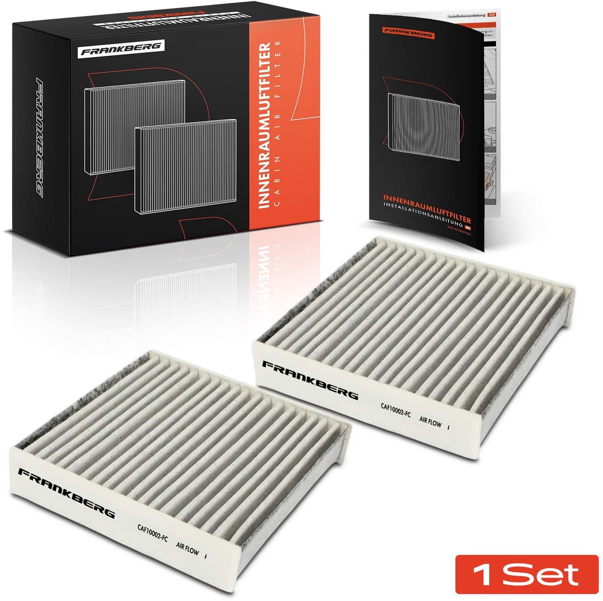 Frankberg 2x interieurfilter actieve kool voor Citroën