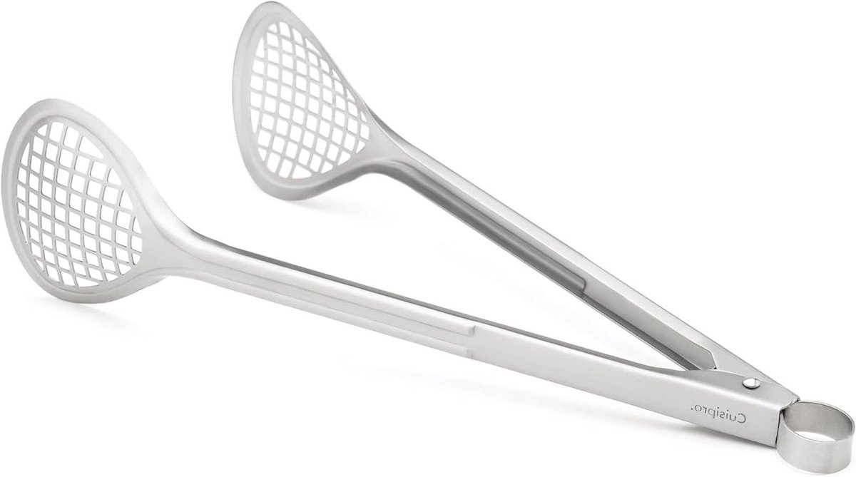 Roestvrijstalen Grill Tang Keukentang Bak Tang Voedsel Vastpakken Speciale Afvoergaten 34 cm Roestvrij staal
