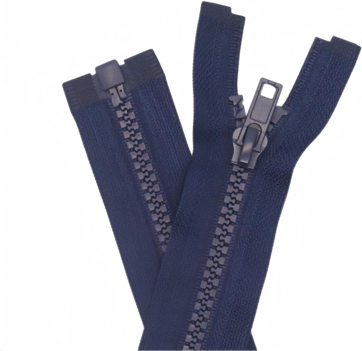 Ritssluitingen Kunststof - Deelbare Ritsen - Kleding Repareren - 5 mm Tandbreedte - 35 cm Lengte - Donkerblauw