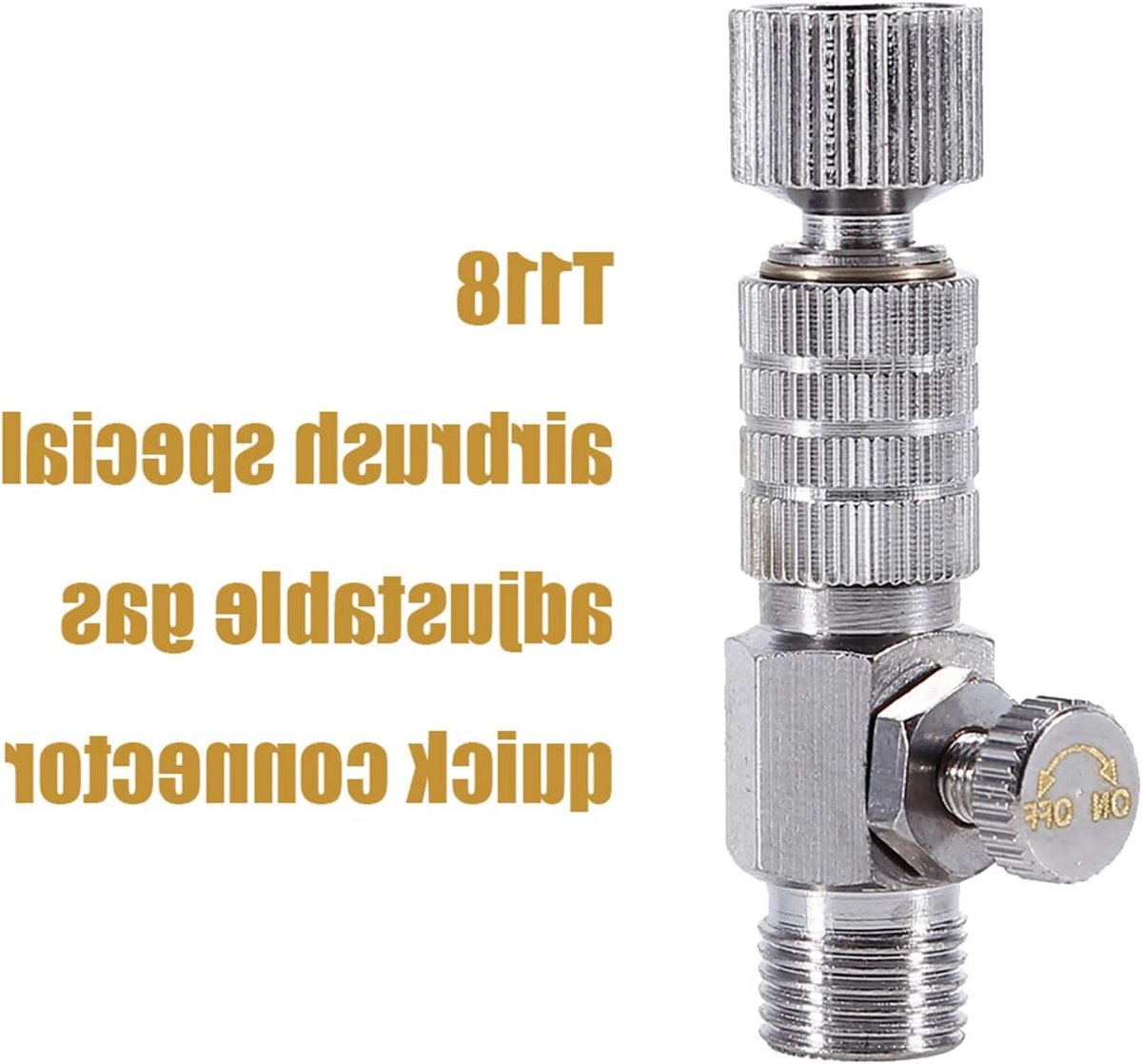 Snelle Koppeling voor Airbrush, 1/8 Inch Adapter, Luchtpijp Aansluiting met Controleklep en Accessoires voor Airbrushwerkzaamheden