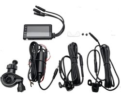 Motorfiets Dash Cam - Motor Videorecorder - Veilige Rit Opnemen - Dubbele Full HD Camera's - 3 Inch Scherm - Zwart