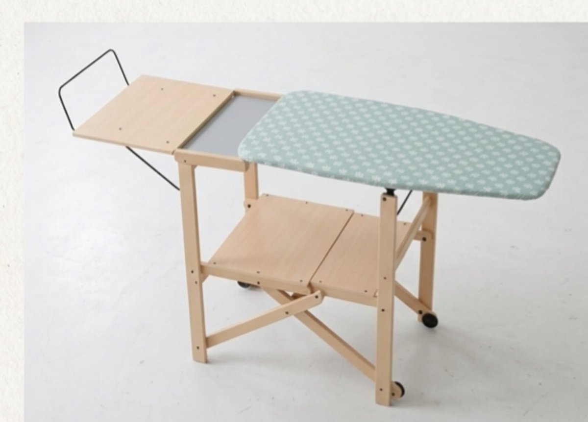 Foppapedretti Asso Strijkplank van Hout – Inklapbare Strijktafel, Naturel Design (30 x 50 x 106 cm)