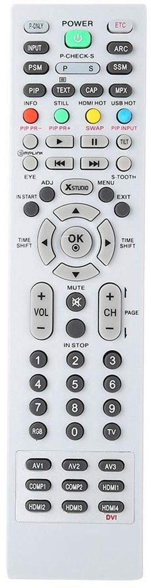 aladdien - Smart TV afstandsbediening - Vervangingsservice - Ergonomisch - Grijs - HD afstandsbediening - Geschikt voor LCD TV MKJ39170828