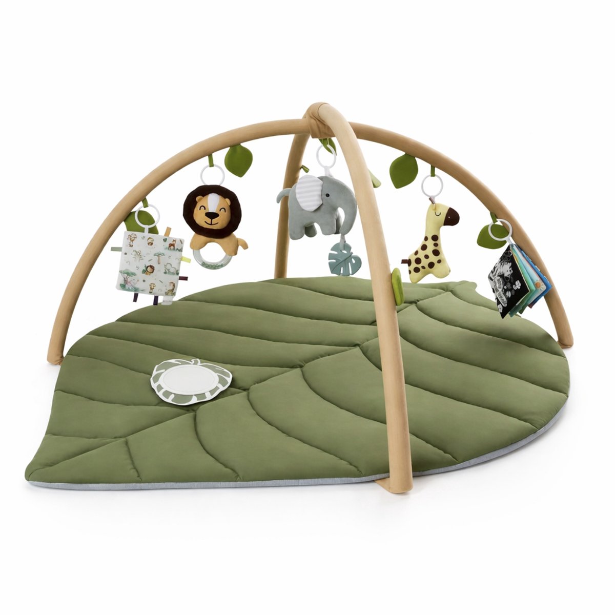 Beyahl - Babygym jungle speelmat 2 in 1 met speelbogen en dieren design leerzaam baby speelkleed 0 tot 2,5 jaar zachte activiteitenmat
