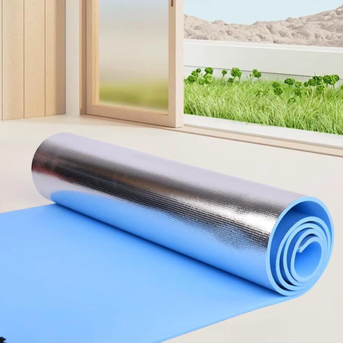 Camping Rolmat - Slaapmat Kamperen - Buiten Ontspannen - Waterdicht EVA Schuim - 180 x 50 cm - Zilver