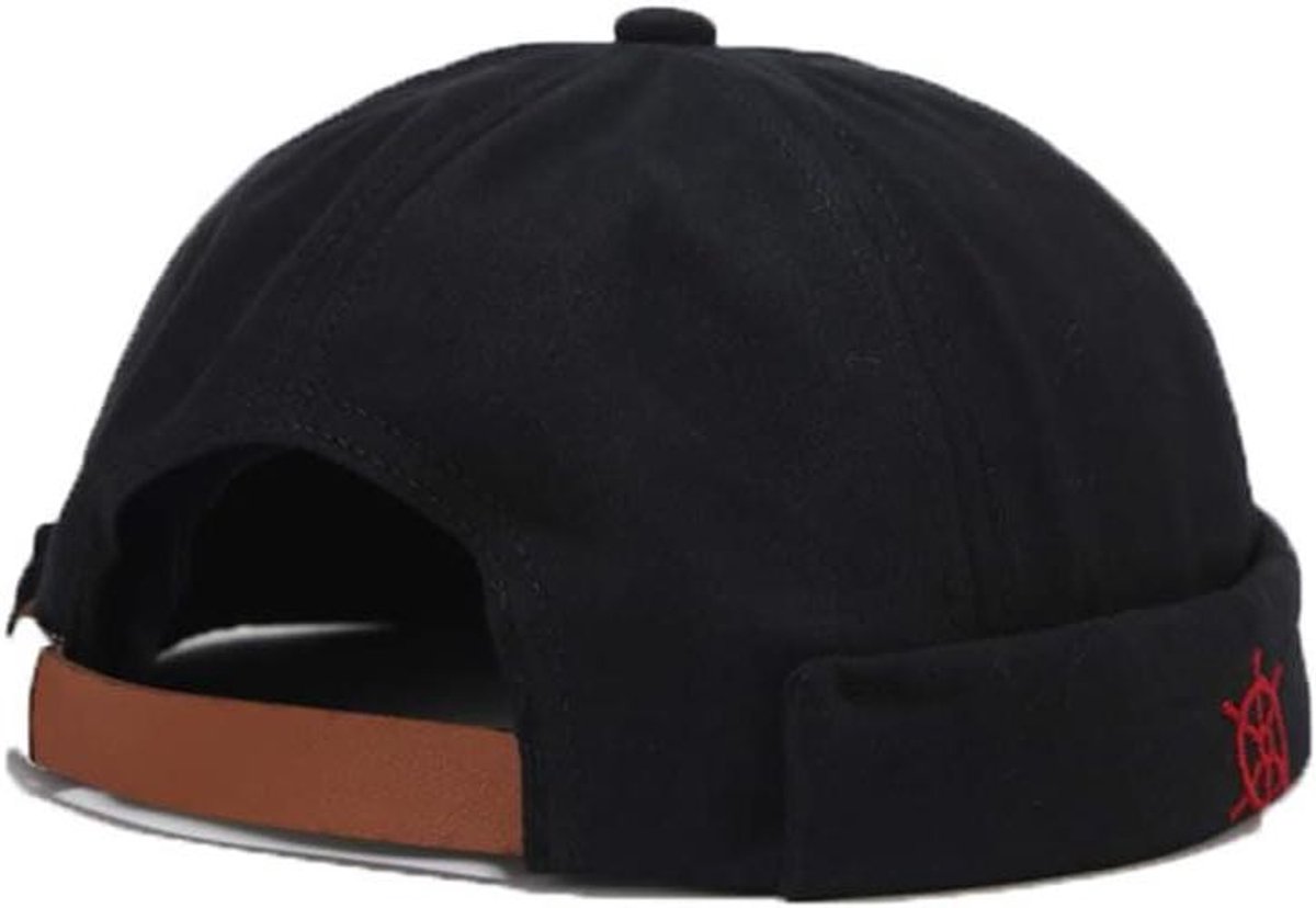 Docker Cap - Mannen Hoed - Stijlvol Beschermen - Zonder Rand - 56-58 cm - Zwart