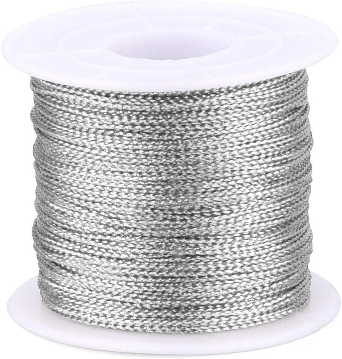 100 m Zilveren Metallic Koord, 1 mm Draad voor DIY Knutselen, Cadeauverpakking en Decoratieaccessoires