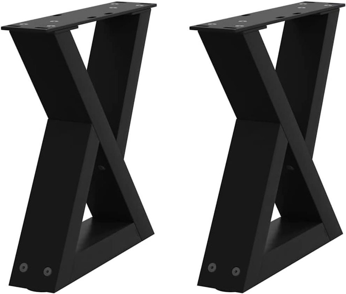 Tafelpoten Set - Onderstel Meubel - Zelf Tafel Maken - Verstelbare Voetjes - 40x30 cm - Zwart