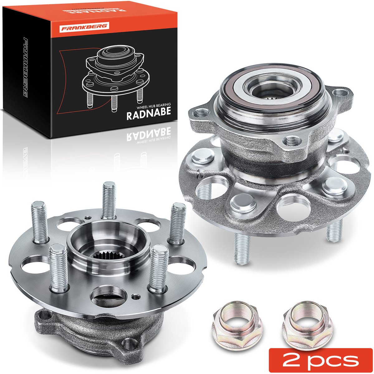 Frankberg 2x Wielnaaf Set Voor voor Jeep Wrangler III