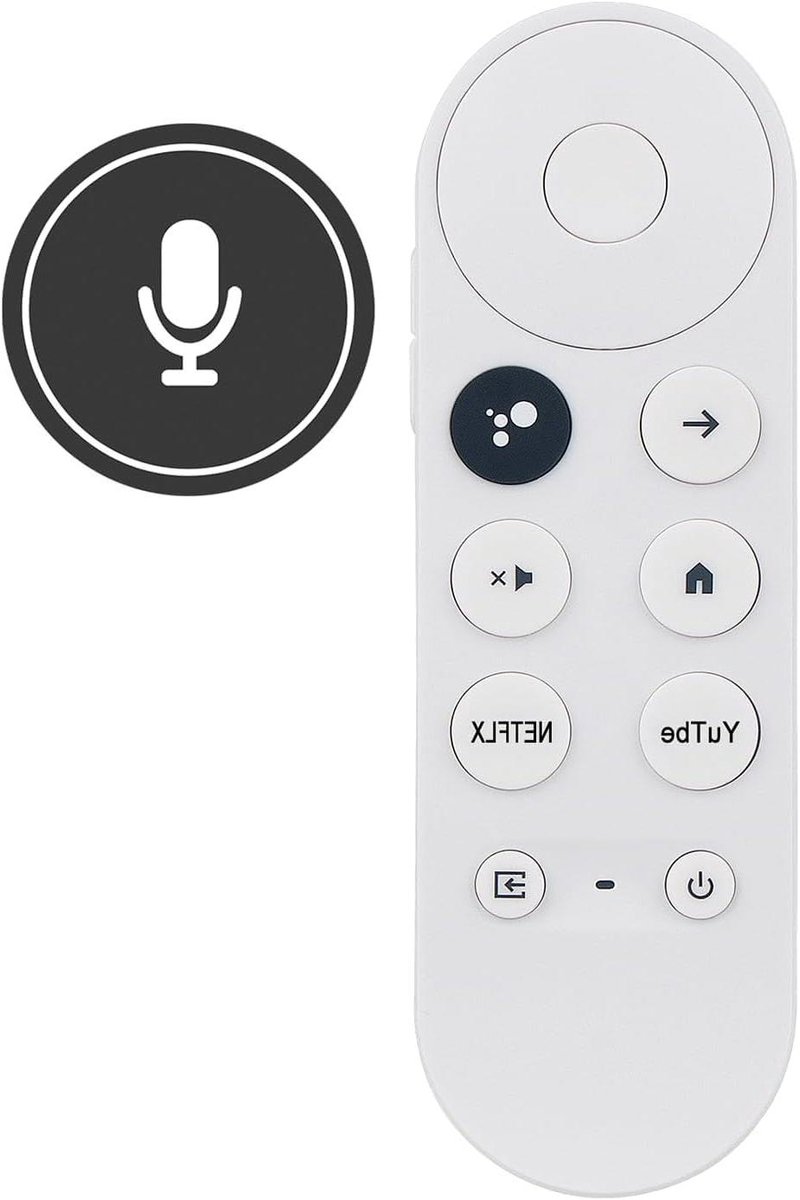 Afstandsbediening voor Chromecast - Google TV Remote - Streaming Bediening - Met Spraakzoekfunctie - 10 Meter Bereik - Zwart