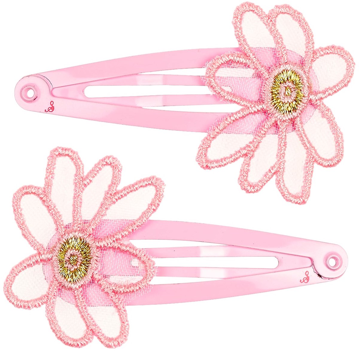 Souza Haarclips Lynette, roze bloem (2 stuks, kaartje, 1 kaartje).