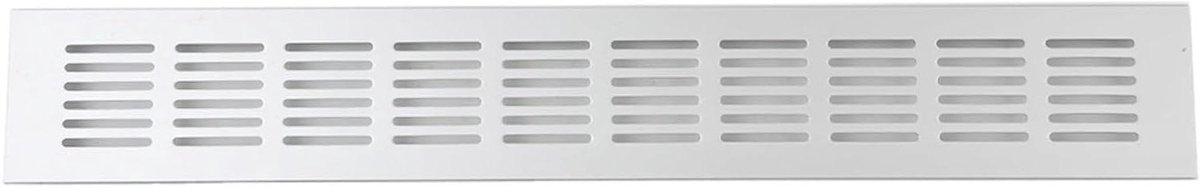 Ventilatierooster Aluminium - Luchtrooster Deksel - Ventilatie Verbeteren - Corrosiebestendig Waterdicht - 60x300mm - Zilver