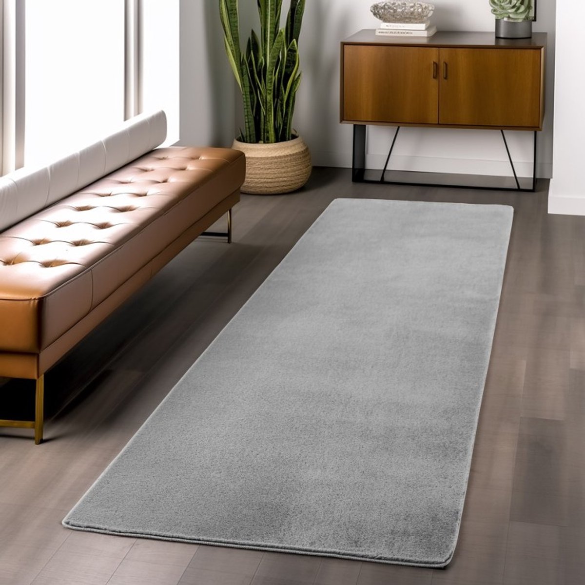 TapisTrend Designer tapijt Geld 240x340 cm Binnenkleed, zilverkleurig, voor woonkamer en slaapkamer, duurzaam en slijtvast, comfortabel en wasbaar