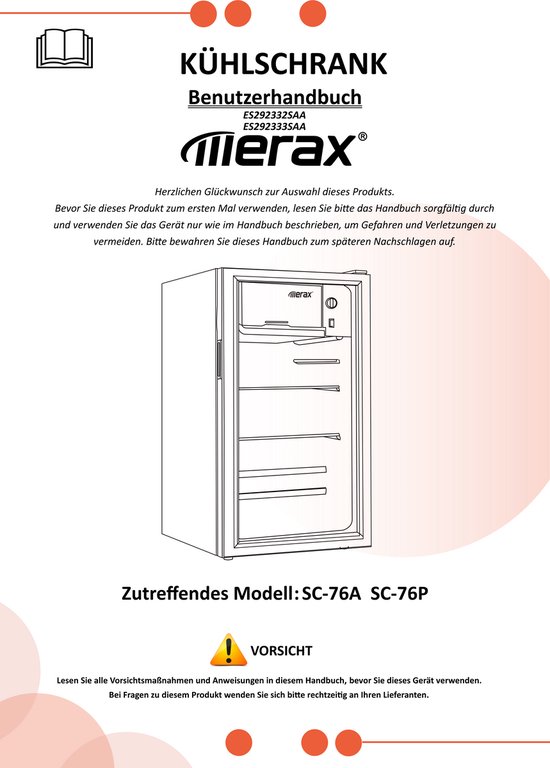 Gutent-Minikoelkast - 76L totaal - 6L vries - LED-verlichting - Geruisloos - Verstelbare planken - Zwart van Gutent — afbeelding 2
