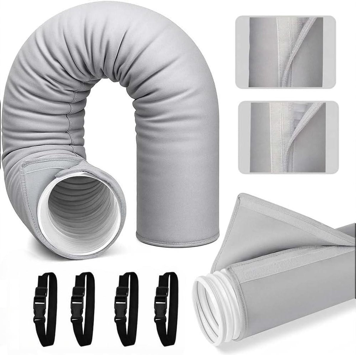 Afvoerslang Isolatiehoes - AC Slang Cover - Airco Efficiëntie Verhogen - Drievoudig Gelaagd Materiaal - 150 cm x 15 cm