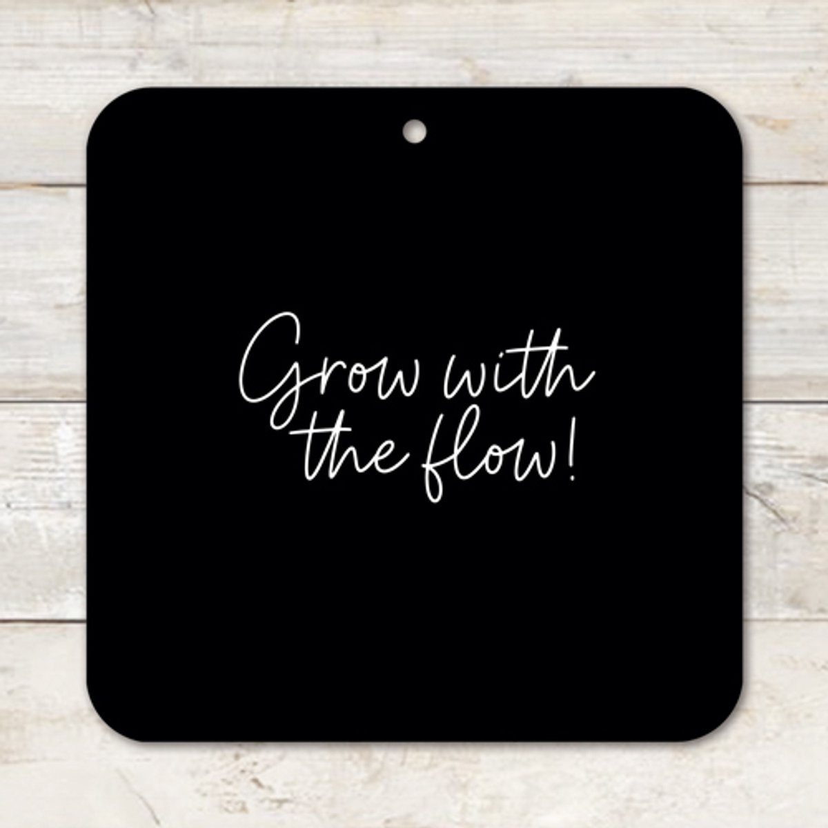 Muurvierkant | Grow with the flow | Buiten | Muurcirkel | Tegel met tekst