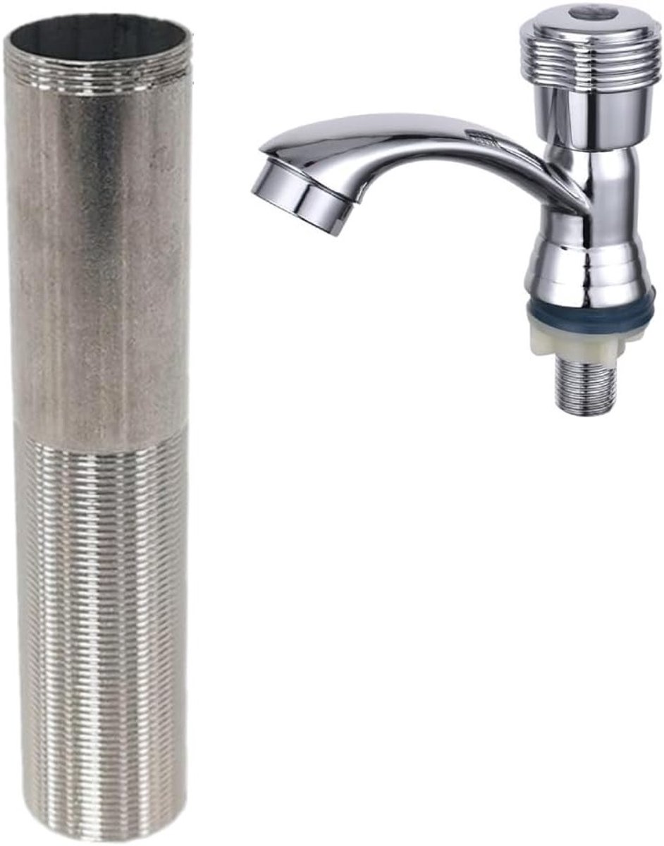 Verlengstuk voor Kraan met Draad, 14 cm Hoog, Geschikt voor Keuken en Badkamer, Perfecte Kraanaccessoires
