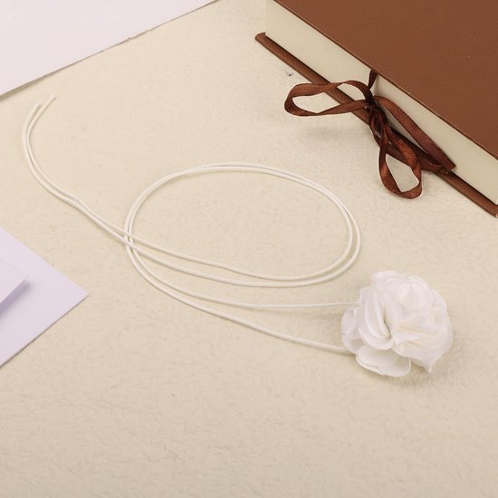 Elegante Vintage Bloemen Choker, Verstelbare Boho Ketting met Rozen voor Dames en Meisjes, Perfect voor Bruiloften en Feestjes — afbeelding 3