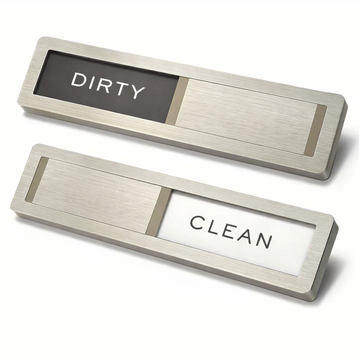 Magnetische Vaatwasser Indicator Clean/Dirty – RVS 304 & Acryl PMMA – Keuken Organizer – Afwasmachine Status Magneet – Modern Keukendecoratie Accessoire