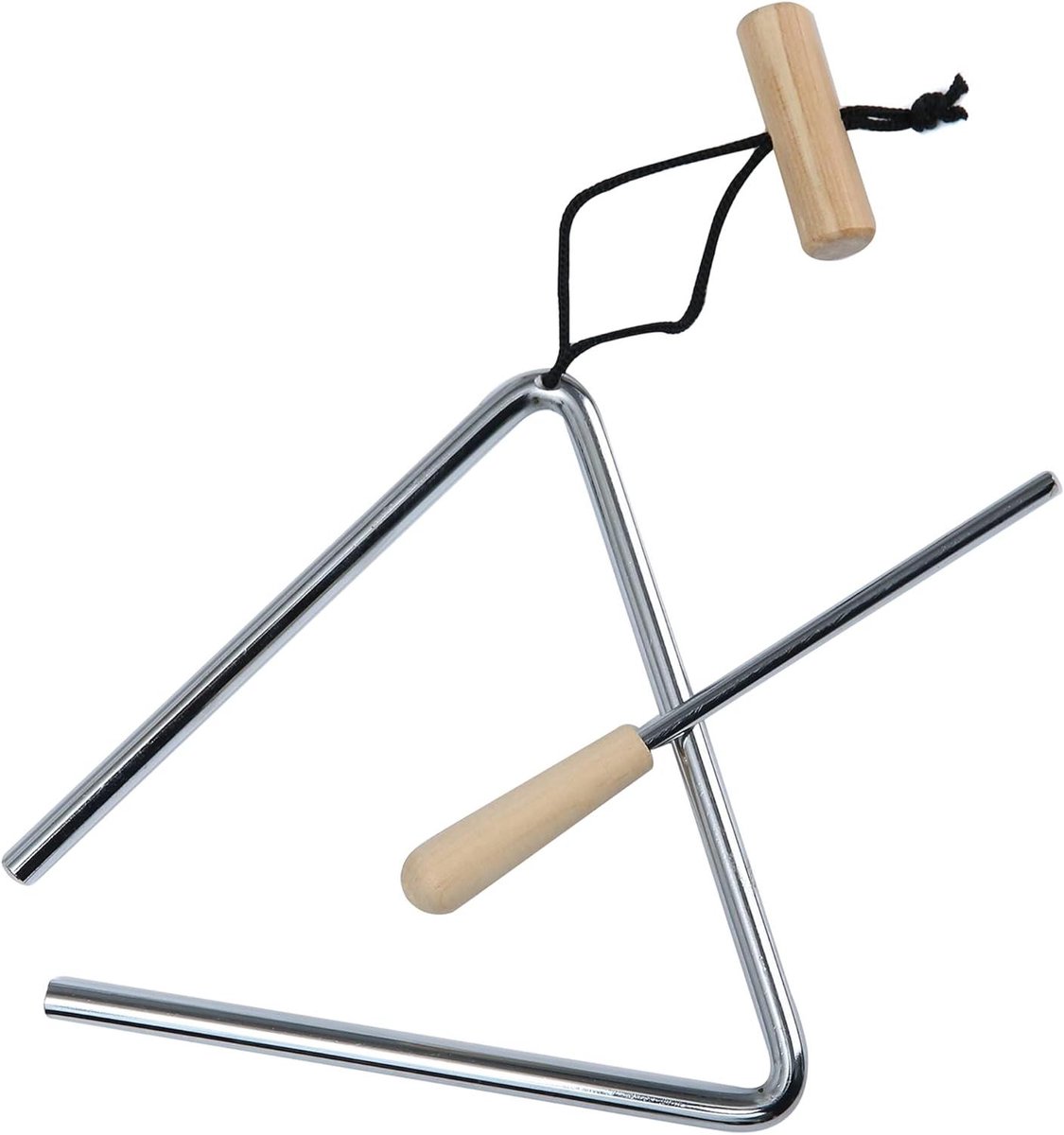 Muziek Driehoek - Slagwerkinstrument - Ritme Oefenen - Roestwerende Coating - 6 Inch - Zilver